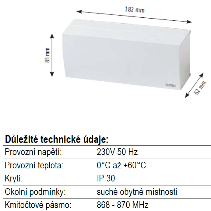 Opakovač signálu pro zvýšení dosahu dálkových ovladačů Somfy Repeater io