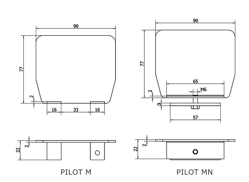 PILOT M/MN - záslepka pro šínu 