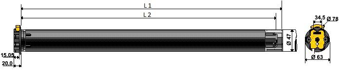 Roletový pohon zn.Somfy LT 50 - Gemini 25/17