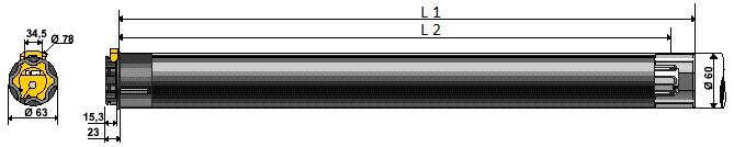 Roletový pohon zn.Somfy LT 60 - Vega 60/12