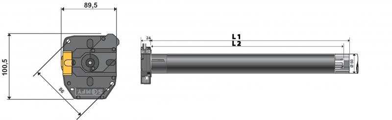 Roletový pohon zn.Somfy LT 60 NHK - Vega 60/12