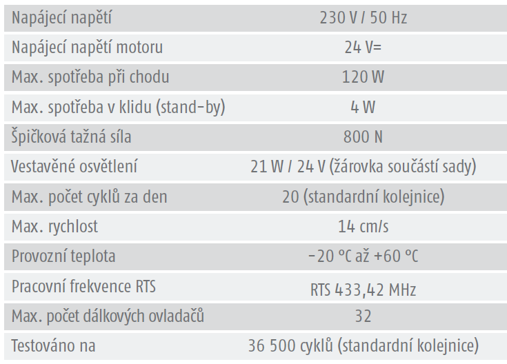 Vratový pohon - Sada strop.vrat Somfy Dexxo Optimo RTS s 1 ks dálk.ovladačem, bez kolejnice