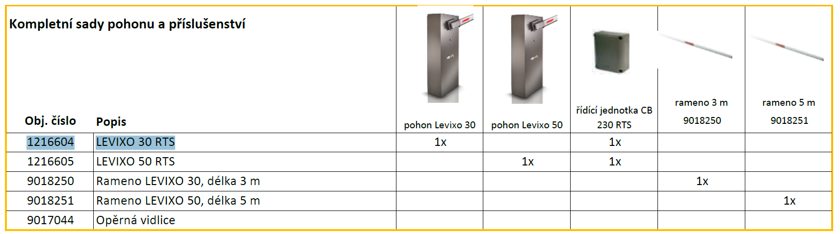 Závora Somfy Levixo 50 RTS