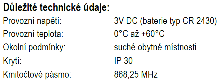 Dotykový nástěnný dálkový ovladač Smoove A/M io s možností vypnutí automatiky