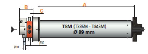 Pohon T8M 250/8, 21 ot. konc.dorazů