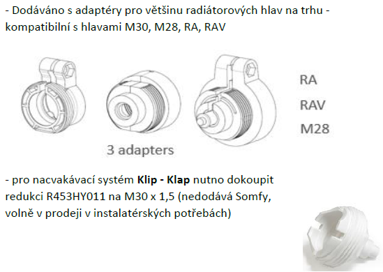 Somfy Termostatická hlavice